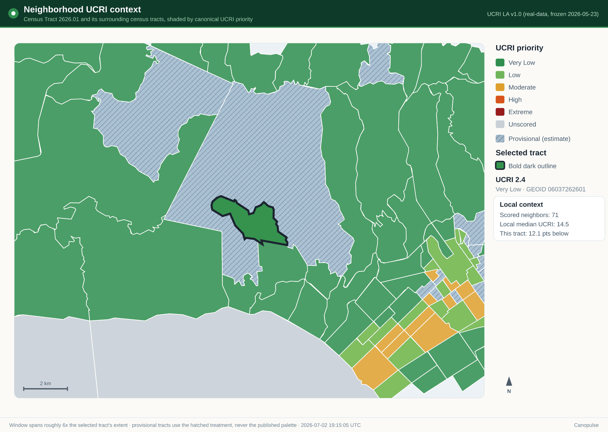 Real neighborhood UCRI context map from the package